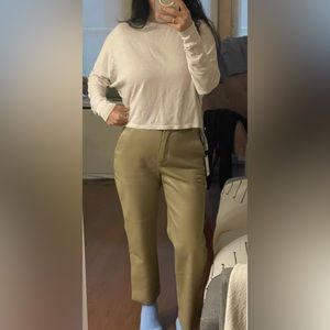 Aritzia Babaton Command Cropped Pant (beige) (Top included)